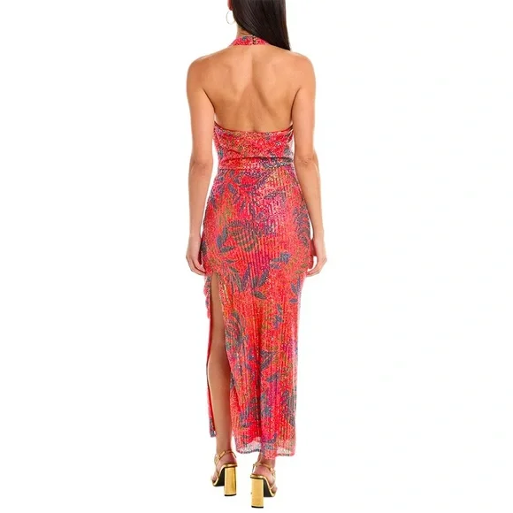 black long dress halter neck Classical Black halterneck satin maxi dress, Xo Xo XXL / 12 / Black